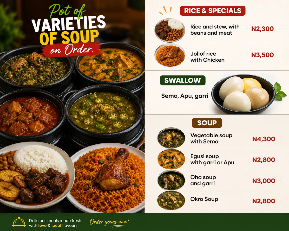 Calabar kitchen food or storefront