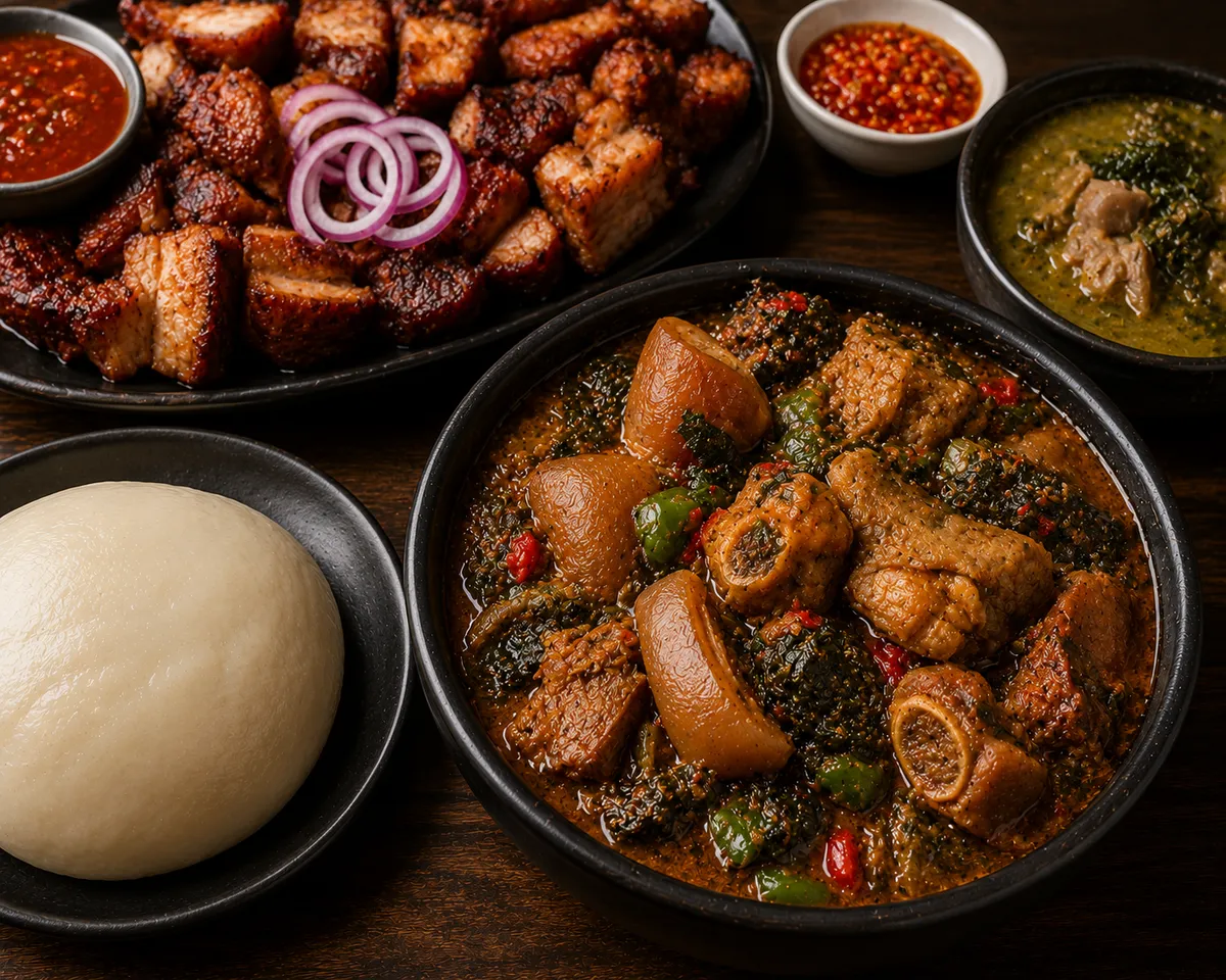 Shema pork meat food or storefront